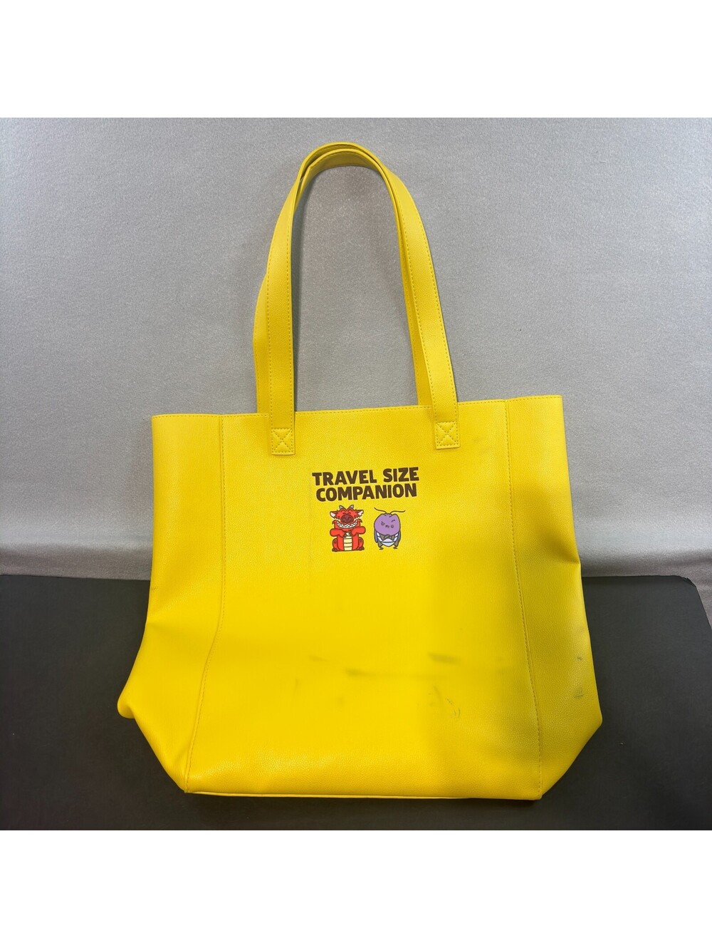 Disney Mulan Tote Mushu and Cri-Kee 2019 Yellow Handbag Purse Faux Leather Bag